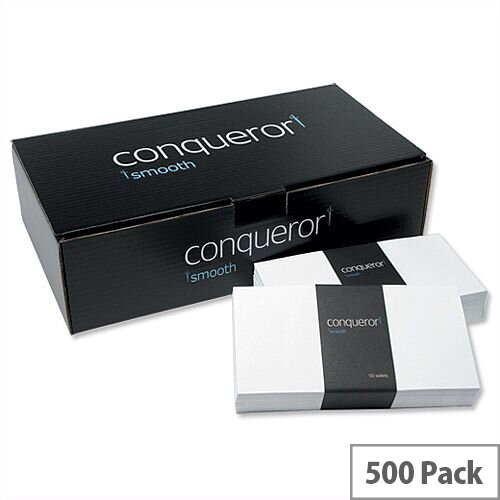 Conqueror Ultra Smooth DL Wallet Envelope Bright White Envelopes 120gsm Pack of 500