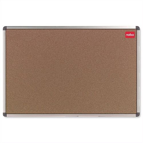 Nobo Cork Notice Board Aluminium Trim with Fixings W1800 x H1200mm Nobo Cork Notice Board Aluminium Trim with Fixings W1800 x H1200mm