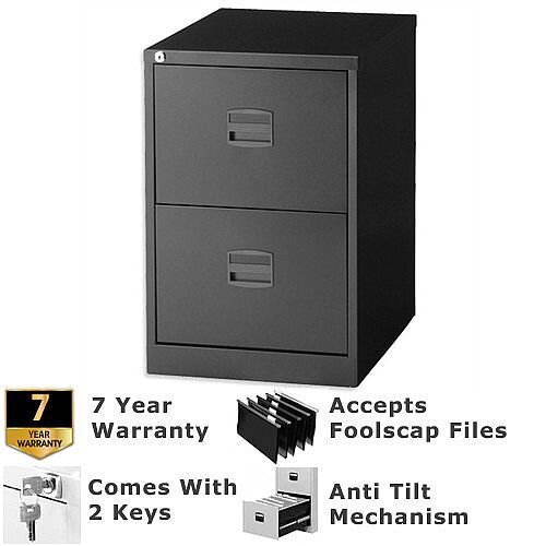 2 Drawer Steel Filing Cabinet Lockable Black Trexus By Bisley 2 Drawer Steel Filing Cabinet Lockable Black Trexus By Bisley