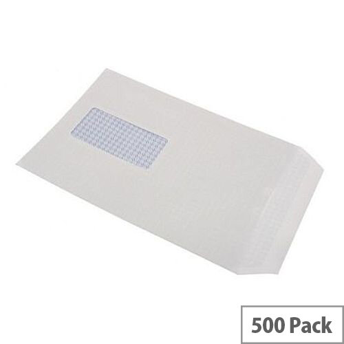 White Box C5 Window Envelopes Pocket Self Seal 90gsm White Pack 500 