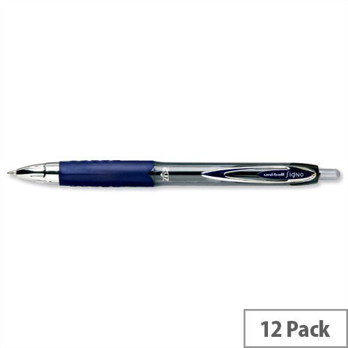 Uni-ball SigNo 207 Blue Gel Rollerball Pen Retractable Fine Line Pack 12 Uni-ball SigNo 207 Blue Gel Rollerball Pen Retractable Fine Line Pack 12