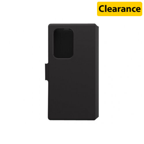 OtterBox Strada Series Via Flip Cover for Samsung Galaxy S22 Ultra - Black Night, Polycarbonate, Synthetic Rubber