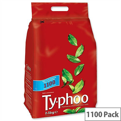 Typhoo Original Blend Tea Bags Vacuum Packed One Cup Pack 1100 Typhoo Original Blend Tea Bags Vacuum Packed One Cup Pack 1100