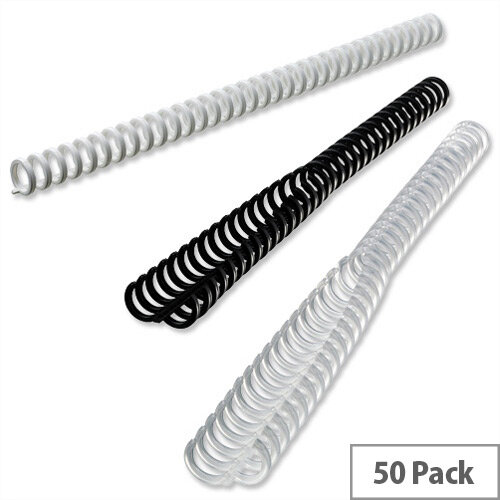 GBC Clicks Binding Comb Ring Coils 34 Ring 95 Sheets 12mm Frost Black Pack 50