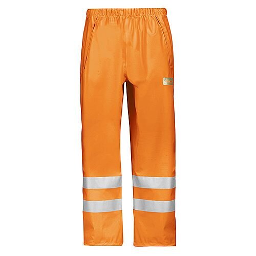 Snickers 8243 High-Vis PU Rain Trousers, Class 2 Size XL Orange Snickers 8243 High-Vis PU Rain Trousers, Class 2 Size XL Orange
