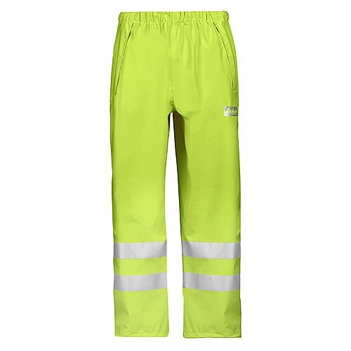 Snickers 8243 High-Vis PU Rain Trousers, Class 2 Size XXXL Yellow