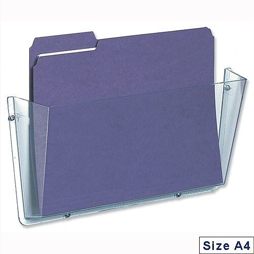 A4 Literature Wall Pocket Unbreakable Landscape Crystal Deflecto A4 Literature Wall Pocket Unbreakable Landscape Crystal Deflecto