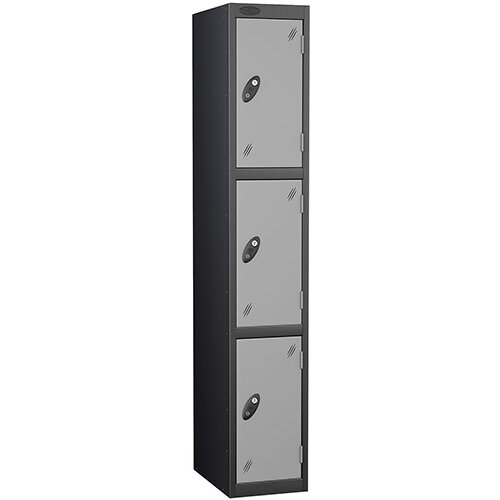 Probe 3 Door Locker Cam Lock ACTIVECOAT W305 x D305 x H1780mm Black Body Silver Door 7 Year Warranty