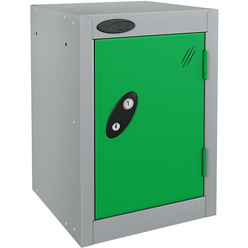 Probe Quarto 1 Door Small Locker Extra Deep ACTIVECOAT 305x460x480mm Silver Body &Green Doors Probe Quarto 1 Door Small Locker Extra Deep ACTIVECOAT 305x460x480mm Silver Body &Green Doors