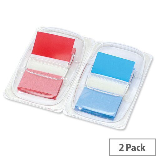 5 Star Index Flags 50 per Pack 25mm Red and Blue [Pack 2]