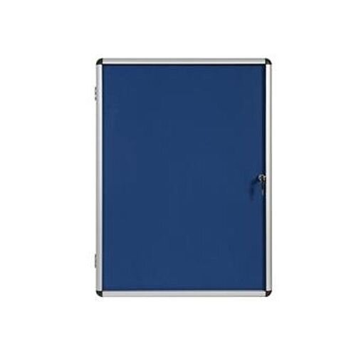 5 Star Glazed Noticeboard Display Case with Aluminium Trim Blue 1200x900mm