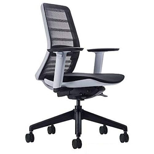 Koplus TONIQUE Ergonomic Posture Black Mesh Task Operator Office Chair with Lumbar Support &Seat Slide White Frame &Black Base Koplus TONIQUE Ergonomic Posture Black Mesh Task Operator Office Chair with Lumbar Support &Seat Slide White Frame &Black Base