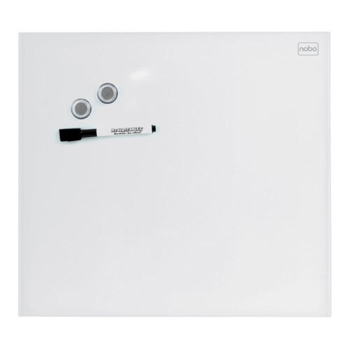 Nobo Diamond Glass Magnetic Whiteboard - Retail Pack 300x300mm White