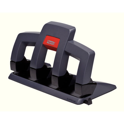 Rapid Supreme Press Less Four Hole Punch SP34 Black
