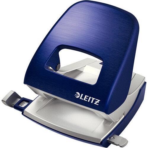 Leitz New NeXXt Style Metal Office Hole Punch 30 Sheet Capacity Titan Blue