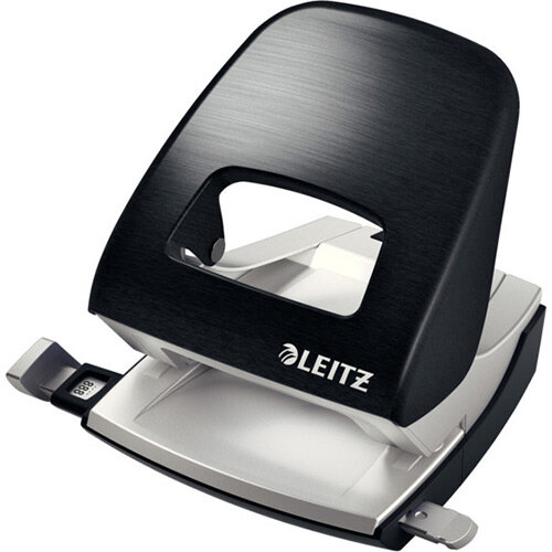 Leitz New NeXXt Style Metal Office Hole Punch 30 Sheet Capacity Satin Black