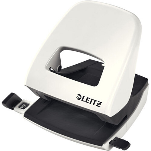 Leitz New NeXXt WOW Metal Office Hole Punch Blister Pk 3mm Pearl White