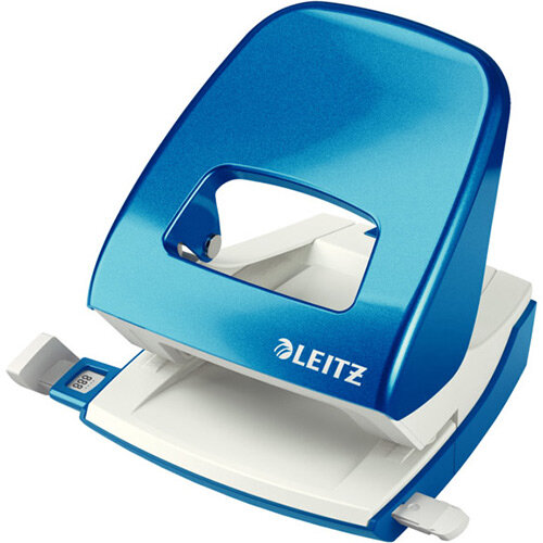 Leitz New NeXXt WOW Metal Office Hole Punch Blister Pk 3mm Metallic Blue Leitz New NeXXt WOW Metal Office Hole Punch Blister Pk 3mm Metallic Blue