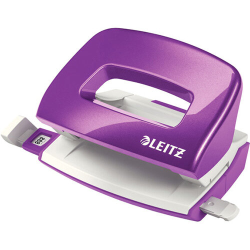 Leitz New NeXXt WOW Mini Hole Punch 10 Sheet Capacity Purple Leitz New NeXXt WOW Mini Hole Punch 10 Sheet Capacity Purple