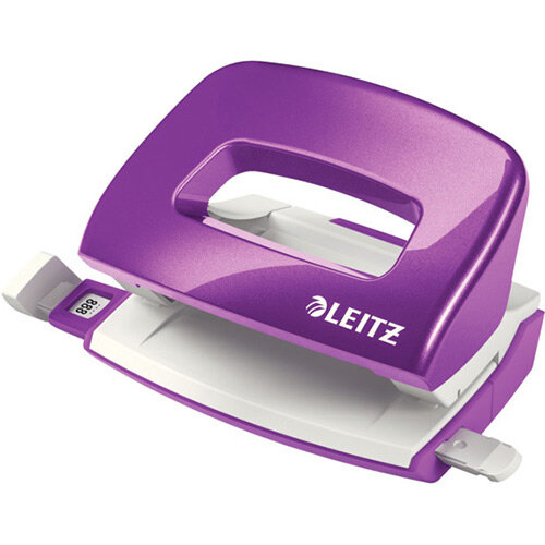 Leitz New NeXXt WOW Mini Hole Punch 10 Sheet Capacity Purple