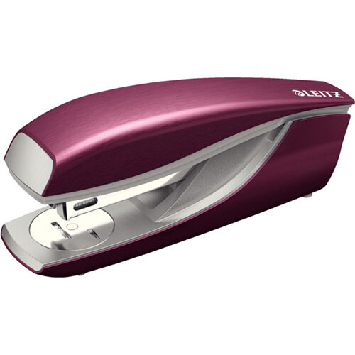 Leitz New NeXXt Style Metal Office Stapler 30 Sheet Capacity Garnet Red Leitz New NeXXt Style Metal Office Stapler 30 Sheet Capacity Garnet Red