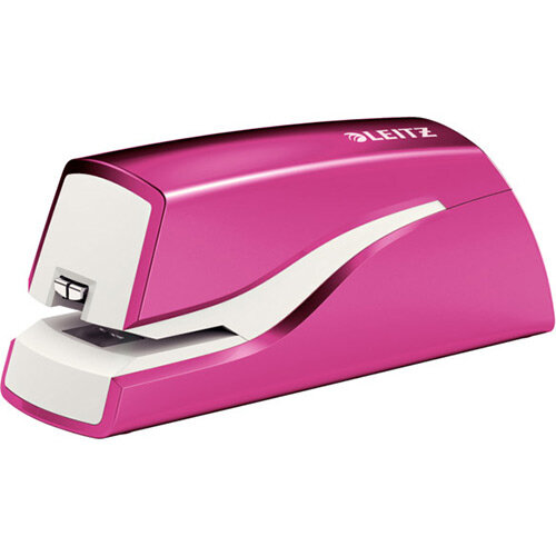 Leitz NeXXt Series WOW Electric Stapler Battery-Powered Metallic Pink