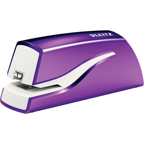 Leitz NeXXt Series WOW Electric Stapler Battery-Powered Purple