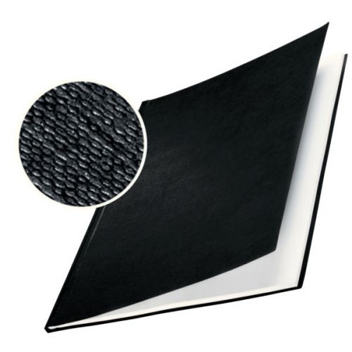 Leitz impressBIND Hard Covers, 17.5 mm - Matt Linen Surface, A4, 141-175 Sheet, Dim. 216x22x302 - Colour: Black (Pack of 10) Leitz impressBIND Hard Covers, 17.5 mm - Matt Linen Surface, A4, 141-175 Sheet, Dim. 216x22x302 - Colour: Black (Pack of 10)