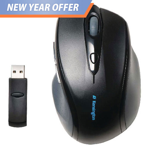 Kensington Full Sized Pro Fit Wireless Optical Right/Left Handed Mouse with Thumb Control Black K72370E Kensington Full Sized Pro Fit Wireless Optical Right/Left Handed Mouse with Thumb Control Black K72370E
