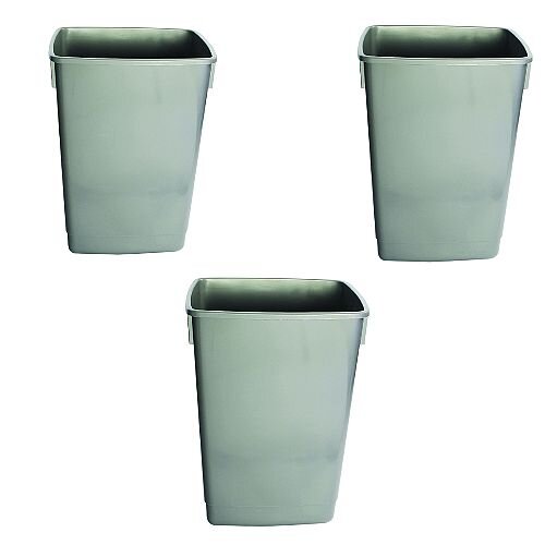 Addis Recycling 3x 60L Bins Kit Bases Metallic Without Lids (Pack 3) Addis Recycling 3x 60L Bins Kit Bases Metallic Without Lids (Pack 3)