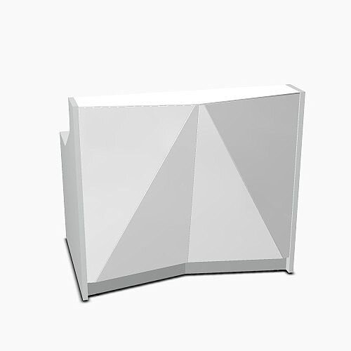ALPA Small Straight Reception Desk with Silver Glass Front W1256xD946xH1100mm ALPA Small Straight Reception Desk with Silver Glass Front W1256xD946xH1100mm