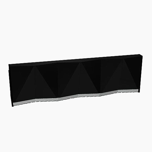 ALPA Straight Reception Desk with Black Glass Front W3656xD946xH1100mm ALPA Straight Reception Desk with Black Glass Front W3656xD946xH1100mm