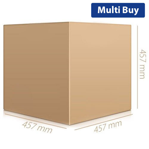Double Wall Corrugated Cardboard Boxes, 457 x 457 x 457mm, Brown (Pack of 15) - Sturdy Packaging Boxes for Shipping Fragile Items