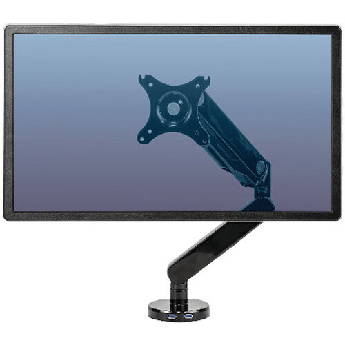 Fellowes Platinum Series Single Monitor Arm 8043301 VESA Mount Compatible for up to 30 Inches Screen