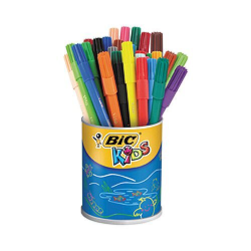 Bic Kids Visa Colouring Felt Tip Pens Fine Assorted Pack of 36 829012 Bic Kids Visa Colouring Felt Tip Pens Fine Assorted Pack of 36 829012