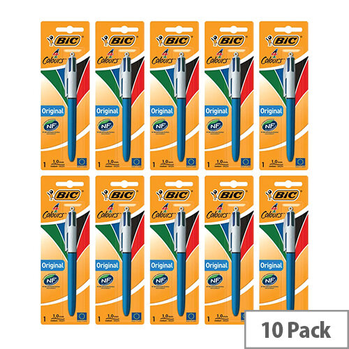 Bic 4-Colour Retractable Ballpoint Pen Blister Pack of 10 890771 Bic 4-Colour Retractable Ballpoint Pen Blister Pack of 10 890771