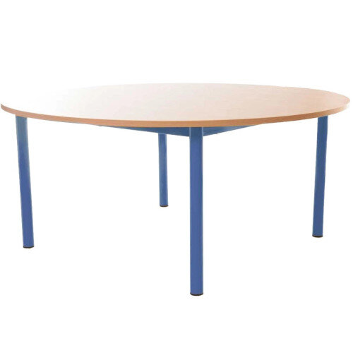 Steel Blue Leg Round Classroom Table Height 530mm HuntOffice Ireland