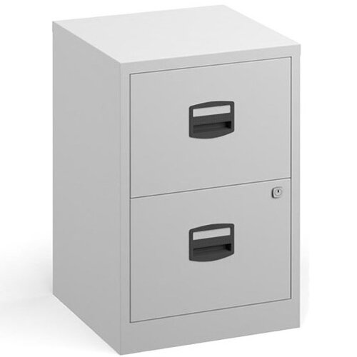 Bisley A4 Home Filer Steel Filing Cabinet With 2 Drawers - White Bisley A4 Home Filer Steel Filing Cabinet With 2 Drawers - White