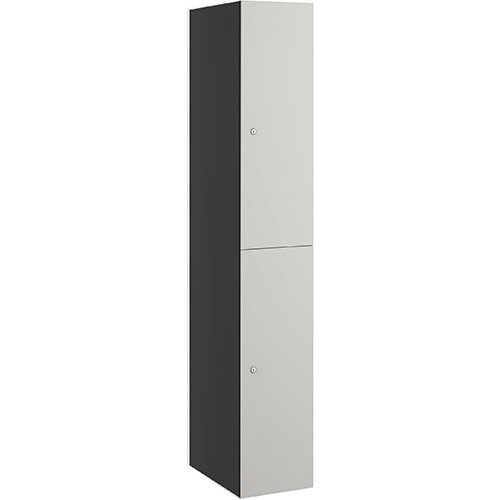 Probe Buzzbox Laminate Locker With Cam Lock 2 Door With Black Body Grey Door H1780xW305xD478mm