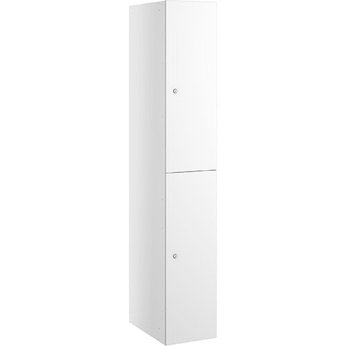 Probe Buzzbox Laminate Locker With Cam Lock 2 Door With White Body White Door H1780xW305xD478mm 7 Year Warranty