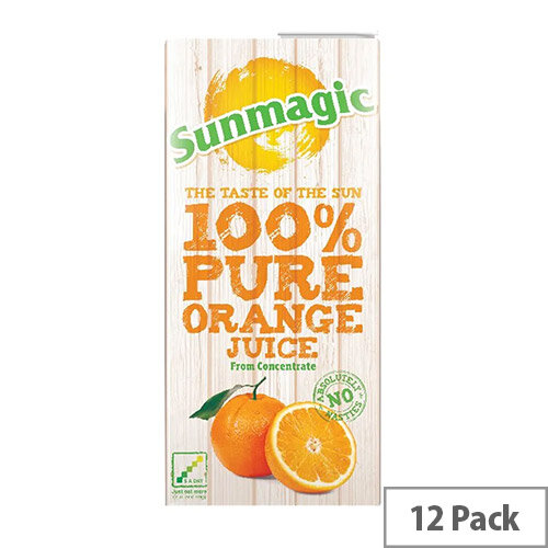 Pure Orange Juice Drink From Concentrate 1 Litre Cartons Pack 12