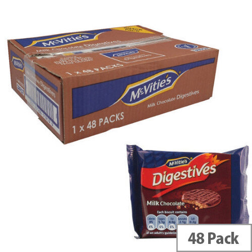 McVities Chocolate Digestive Biscuits Individually Wrapped in Two Pack of 48 A07384