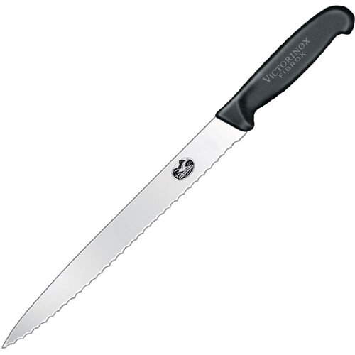 Victorinox Fibrox Slicing Knife - Serrated Blade - 25.5cm