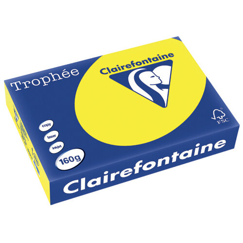 Trophee Card A4 160gm Intensive Yellow Pack of 250 1029C
