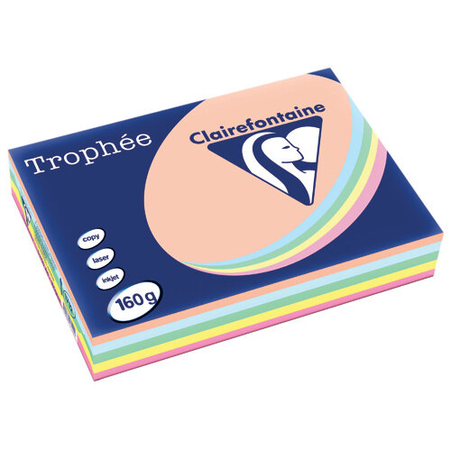 Trophee Card A4 160gm Pastel Assorted Pack of 250 1712C
