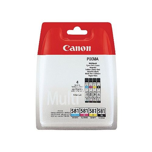Canon CLI-581 Cyan/Magenta/Yellow/Black Ink Cartridge Multi Pack 2103C004 Canon CLI-581 Cyan/Magenta/Yellow/Black Ink Cartridge Multi Pack 2103C004