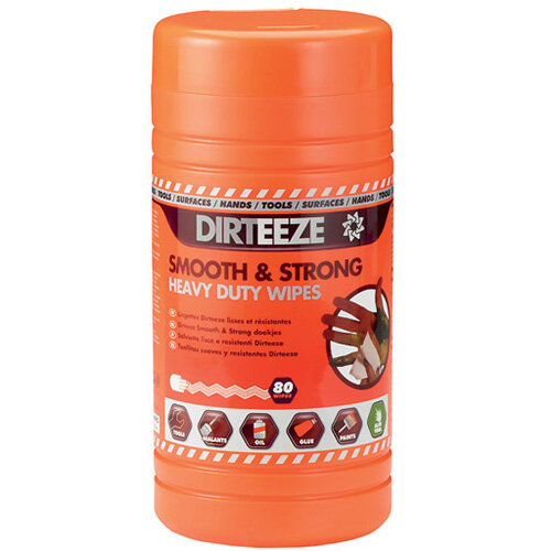 Dirteeze Smooth and Strong Heavy Duty Wipes 80 Sheet Tub DGCL Dirteeze Smooth and Strong Heavy Duty Wipes 80 Sheet Tub DGCL