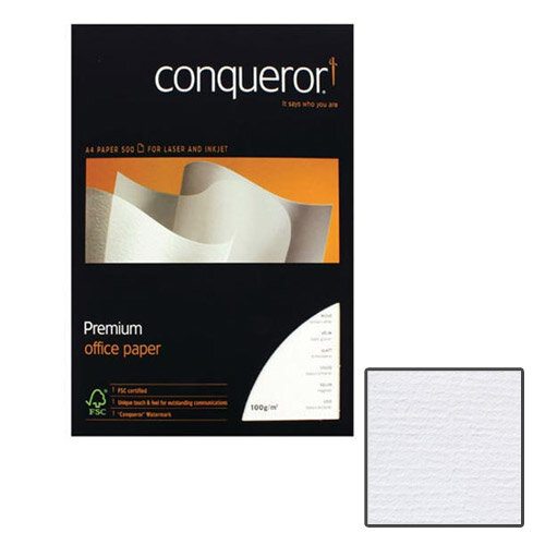 Conqueror Laid Texture High White Premium Paper A4 100gsm 500 Sheets