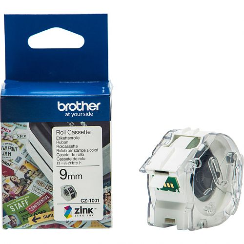 Brother CZ1001 Full colour Continuous Paper Tape 9mm wide