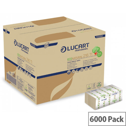 Eco Natural L-One Single 100% Recycled Disposable Napkins 30 x 30cm Pack of 6000 Eco Natural L-One Single 100% Recycled Disposable Napkins 30 x 30cm Pack of 6000